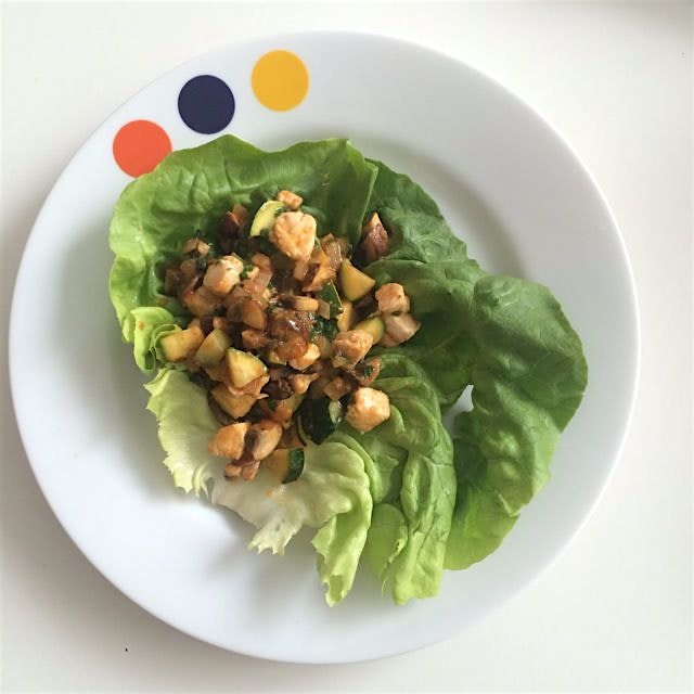 My go to easy meal. Asian lettuce wrap! 