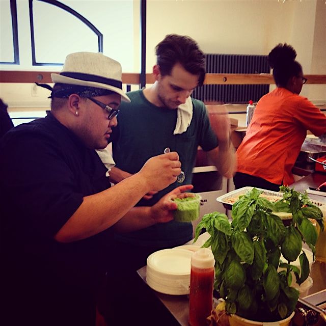 Chef Flo and co. prepping for our delicious pop-up tasting last night! 