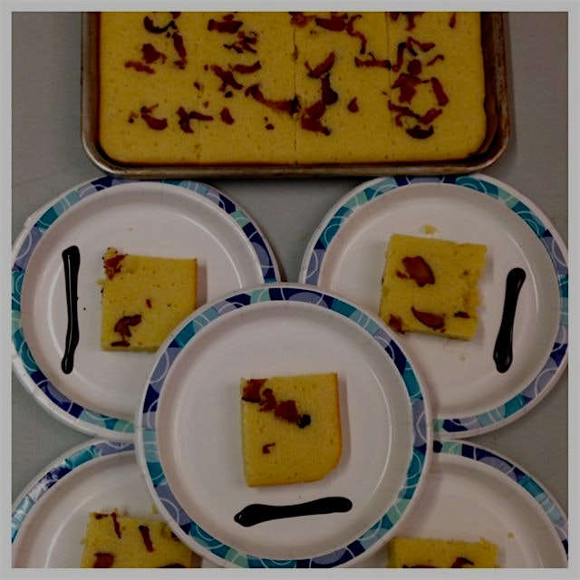 My #CreativeArtsWorkshop kids put together this delicious Buttermilk & Bacon Cornbread w/ a side ...