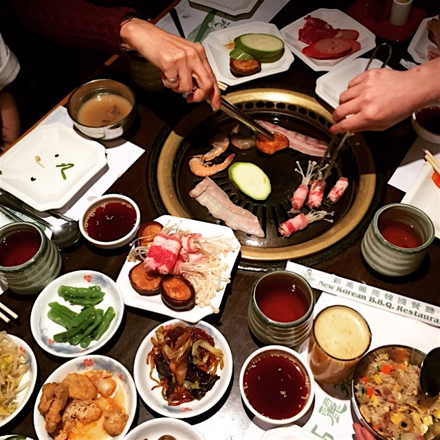 Korean barbecue dinner in Hong Kong