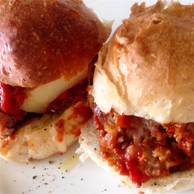 Meatballs / heildelberg bread. Super good. 