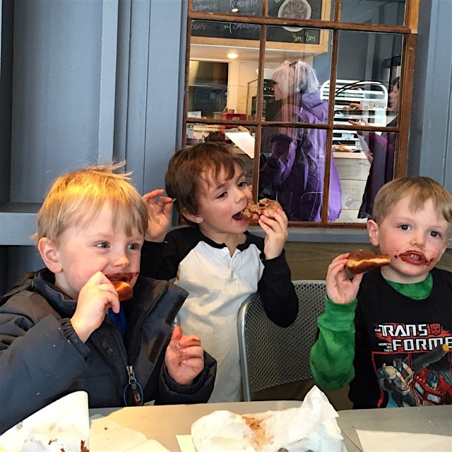 Lovin on some homemade Parkside Kitchen Donuts. 