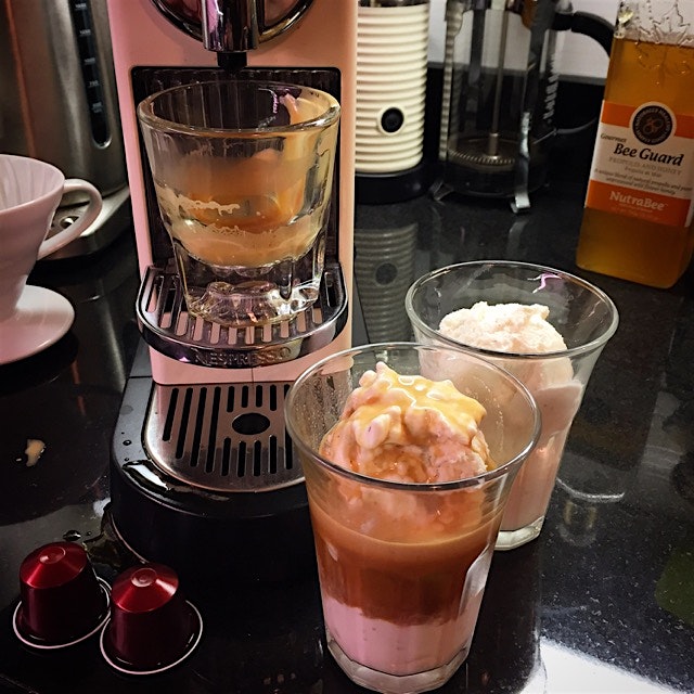 Tonight is the last evening of my mom and sister's visit. Ended our meal with affogato. Simple an...