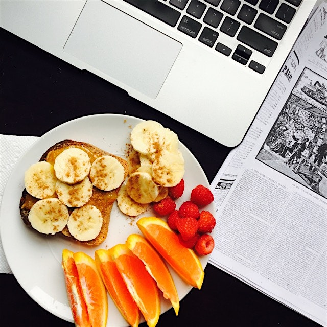 Taking PB&J to a new level: Udi's gluten-free bread with almond butter and homemade clementine pr...