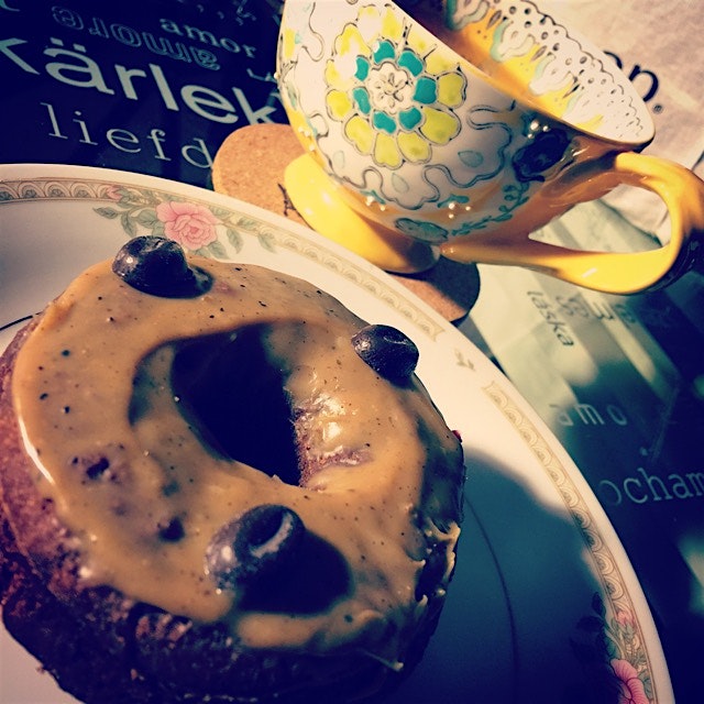 Perfect morning surprise! Stumptown Coffee donut from the Montclair Bread Company! A sugar cookie...