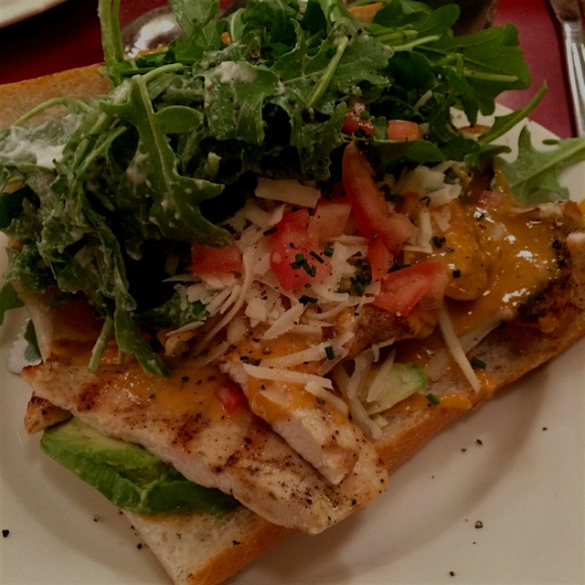 The best chicken sandwich that I ever had from Cafe Luluc in Cobble Hill Brooklyn. 