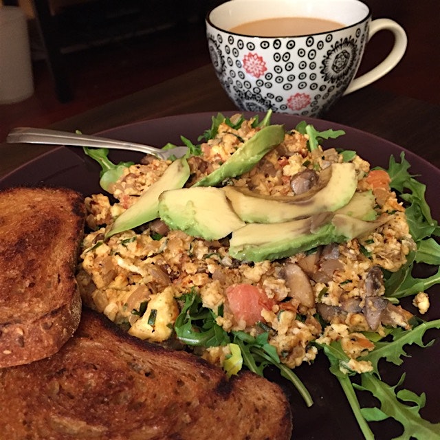 Egg salad for brunch! Soon it will be warm enough to eat outside in the backyard! 
