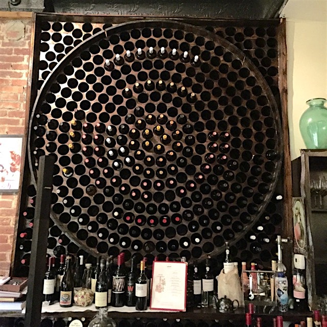 Wine rack at "mint" restaurant , Tarrytown  NY