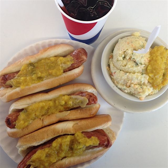 Can't get #AllAmerican than #RuttsHut in Clifton! #Rippers, famous mustard relish, a side of pota...