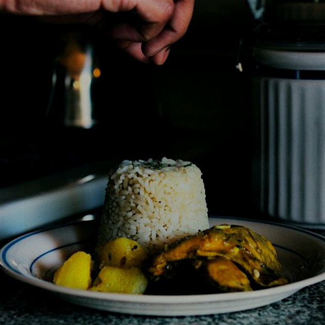 Guyanese Curry Chicken, a traditional family dish.
