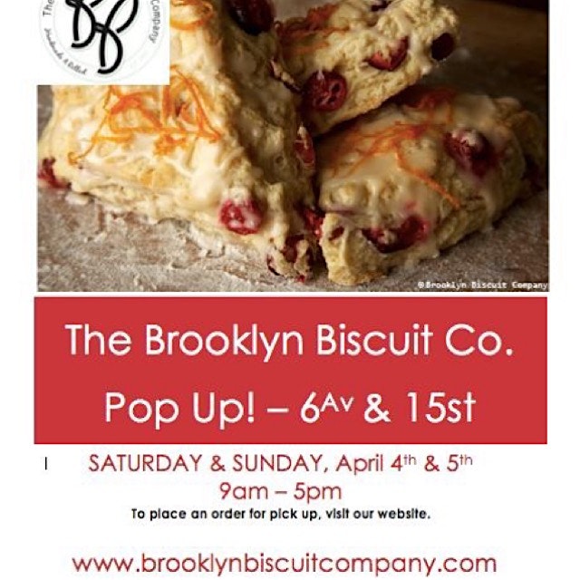 This Saturday and Sunday stop by and get your Scone On! 6av &15st. Buttery biscuits & sweet scones. 