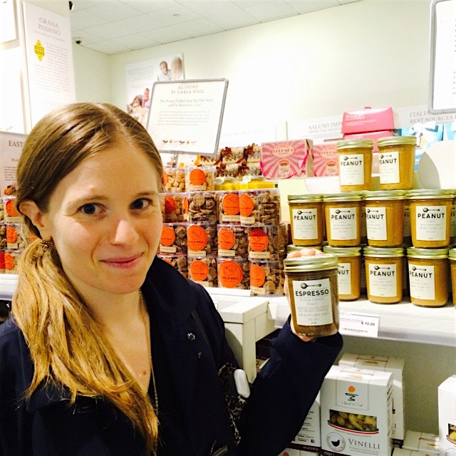 @MargaretG we found Big Spoon peanut butter with wildflower honey and counter culture coffee At e...