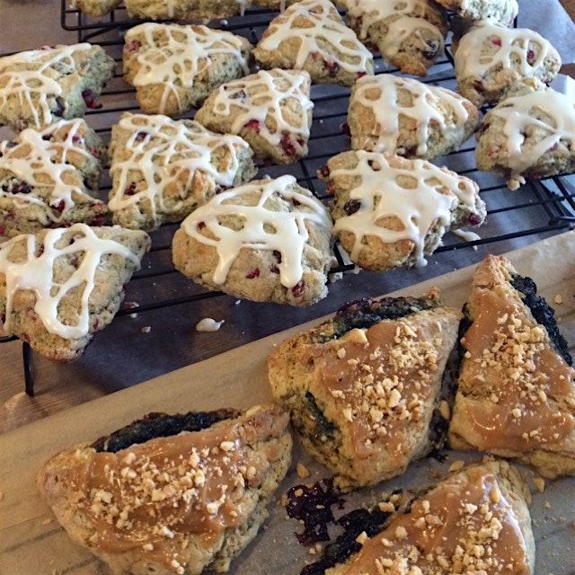Coconut Creme, Cranberry Orange & Peanutbutter & Jelly Scones. 6av & 15st TODAY! Brooklyn Biscuit...