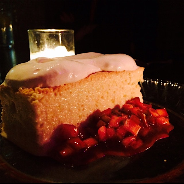 Woot! rhubarb Is back and in the tres leche cake at cocina. Utterly mouthwatering. I can't believ...
