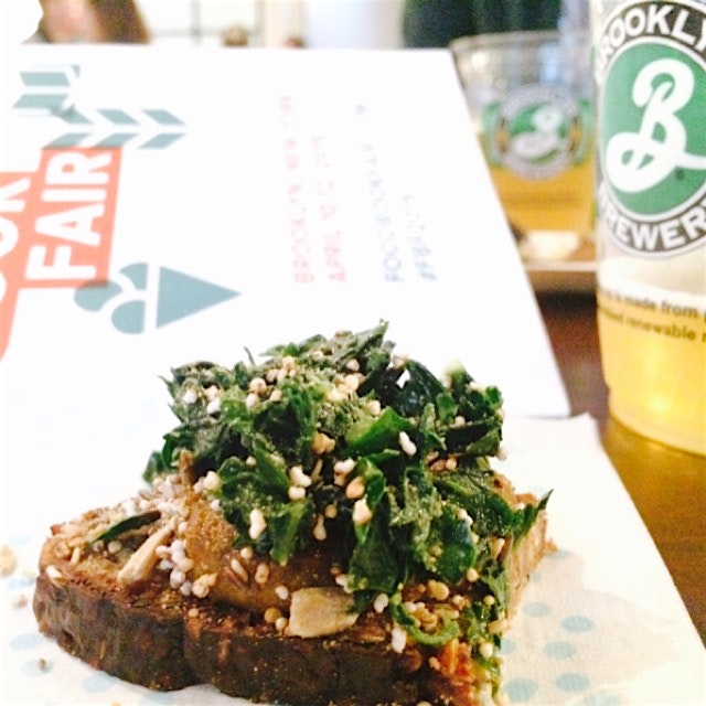 Delicious kale Bites from
Bar tartine at #fbf2015