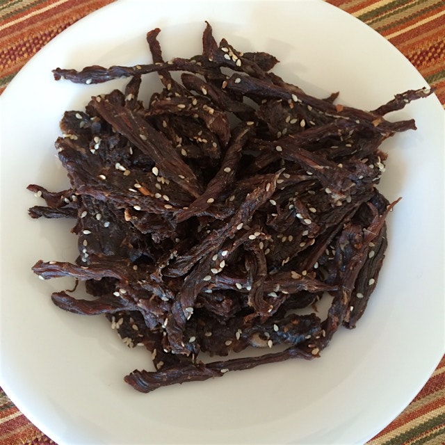Getting the American taste?! My first home made Teriyaki beef jerky
