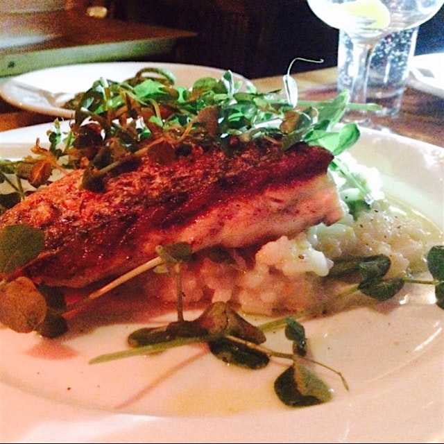 Date night at allswell. I ate dessert all day so the striped bass was a necessary change of pace....