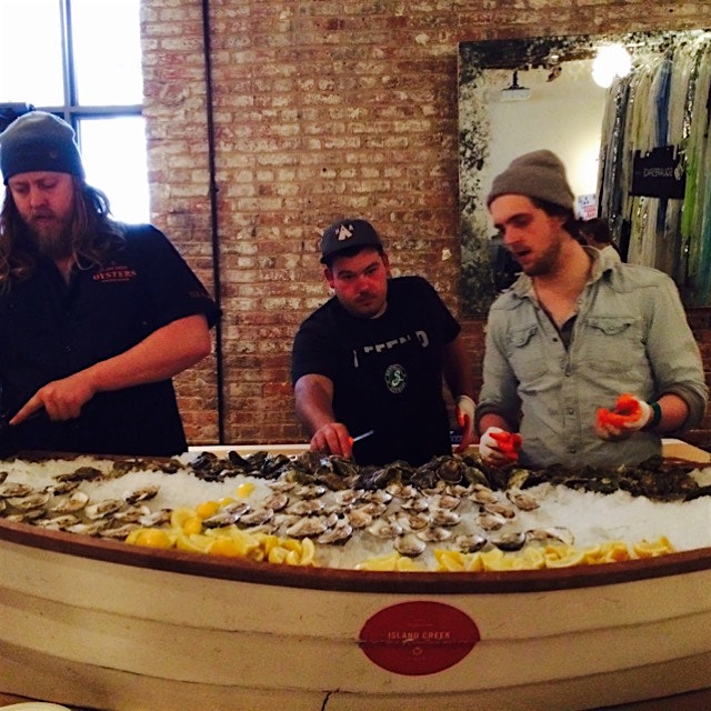 Eastern oysters Tasting directly off the "boat" to close out #fbf2015 thank you island creek and ...
