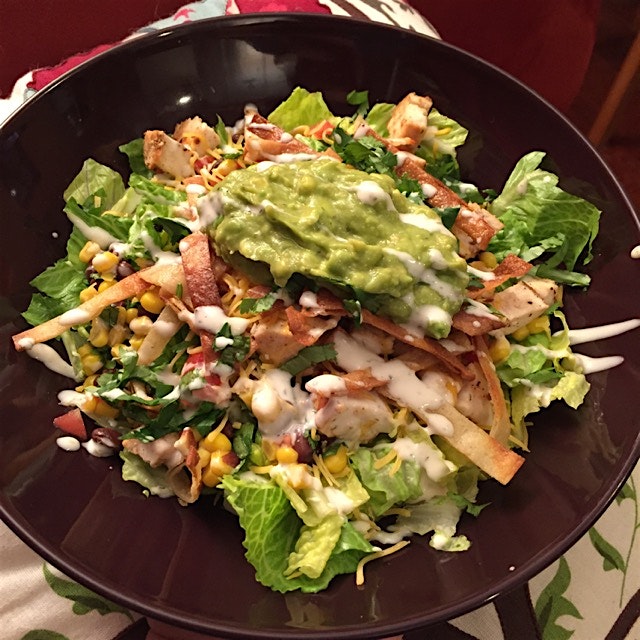 Spring is here and the produce is popping! Tonight I made a zesty treat! Santa Fe chicken salad, ...