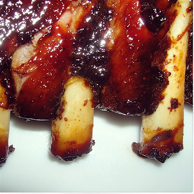 Teriyaki glazed pork spare ribs!