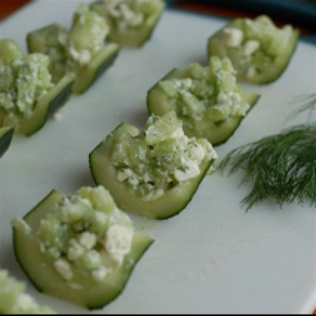 The latest recipe on my blog, Cucumber Boats.
http://www.whatscookingwithjim.com/recipe-items/cuc...