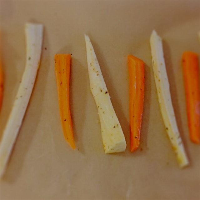 Simply roasted carrots and parsnips!! 