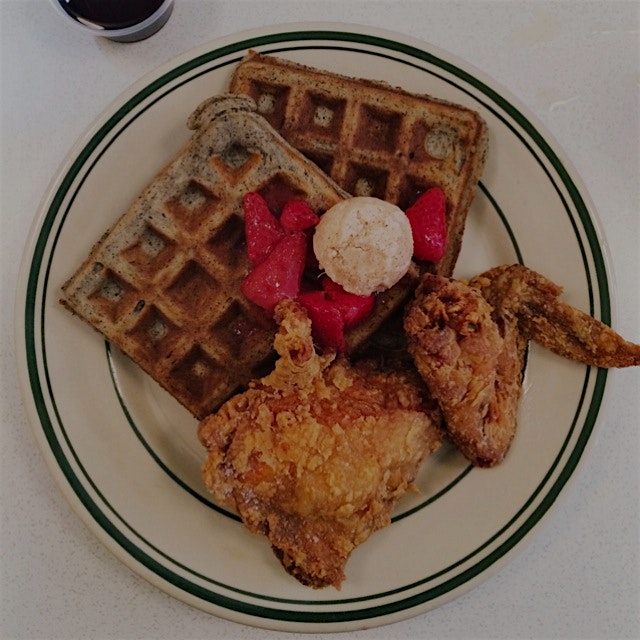 Chicken and waffles at Pies N Thighs