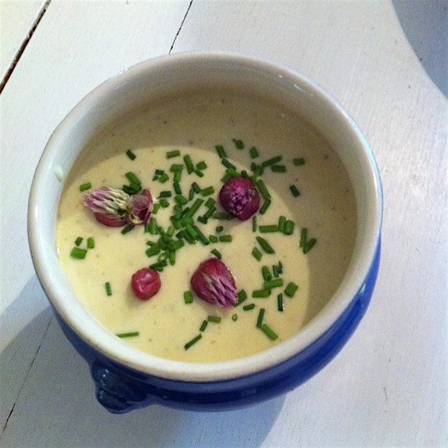 Chives came out early. #Vichyssoise