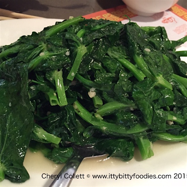 I love snow pea shoots from First Chinese BBQ. They melt in your mouth