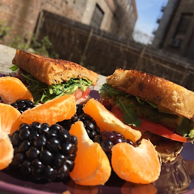 Finally! I can have lunch in my backyard! #perfectweather 
