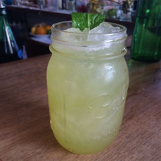 Green chartreuse, gin, honey, lemon, mint. #summa