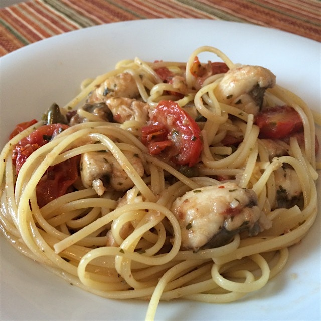 Mediterranean Monkfish Linguine