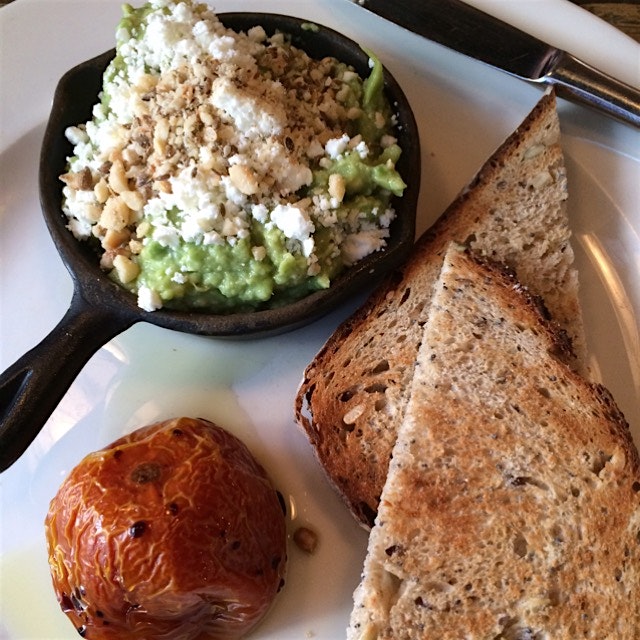 Smashed avocado for breakfast. 