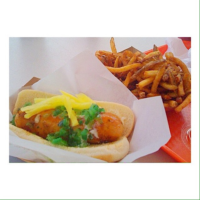 House made Lobster Dog from Hank's Haute Dog. As featured on Tripple D with Guy Fieri. Deeeee-LIS...