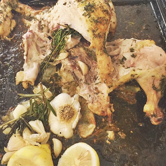 Roast chicken aftermath