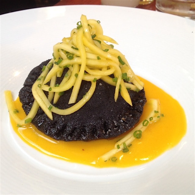 Lobster empanada in mango salsa