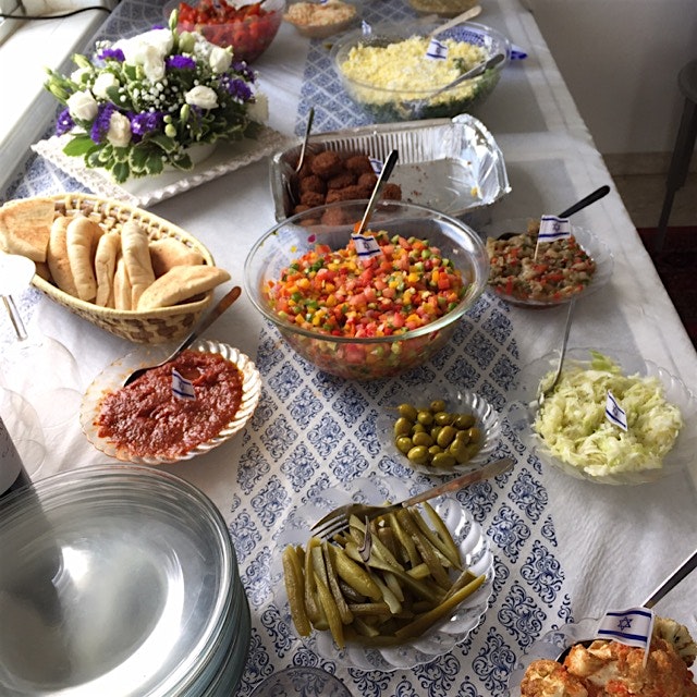 Israel's  Independence Day celabration at my sister's friends in netanya Israel 