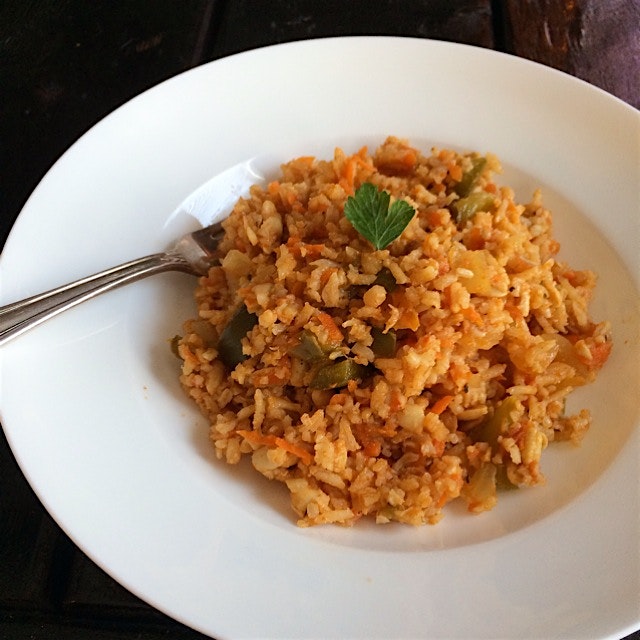 Vegan Jambalaya! Yum! Recipe at www.chefshauna.nyc 