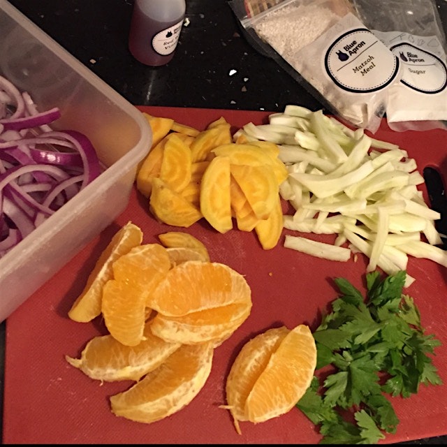 #BlueApron yums! I pickled a salad for my chicken tonight! So good!