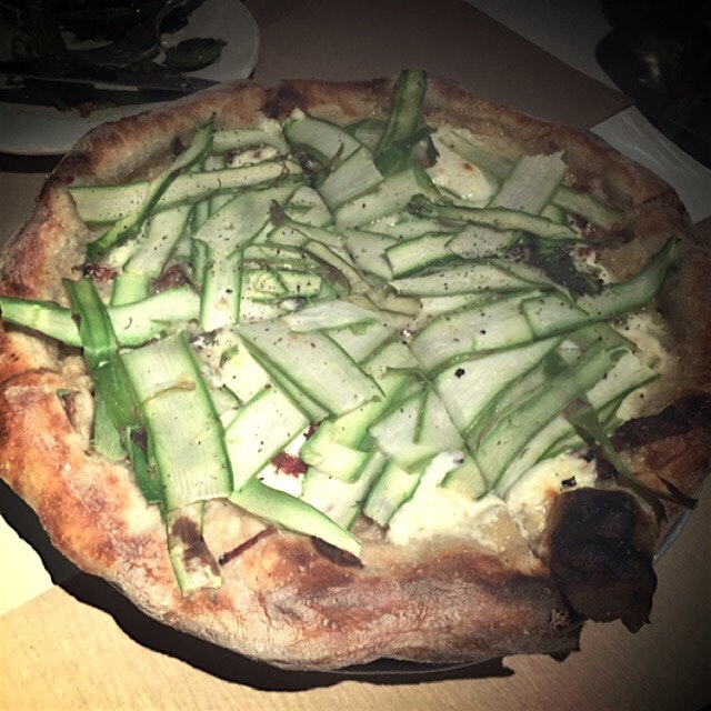 Asparagus pizza at ABC Kitchen
