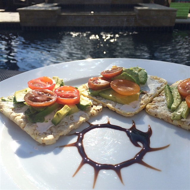 Fresh and tasty poolside treat on a extra sunny day.