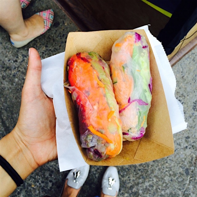 Late lunch means there are no lines at Madison Sq eats! Love this find at Summer Fusion noodles a...