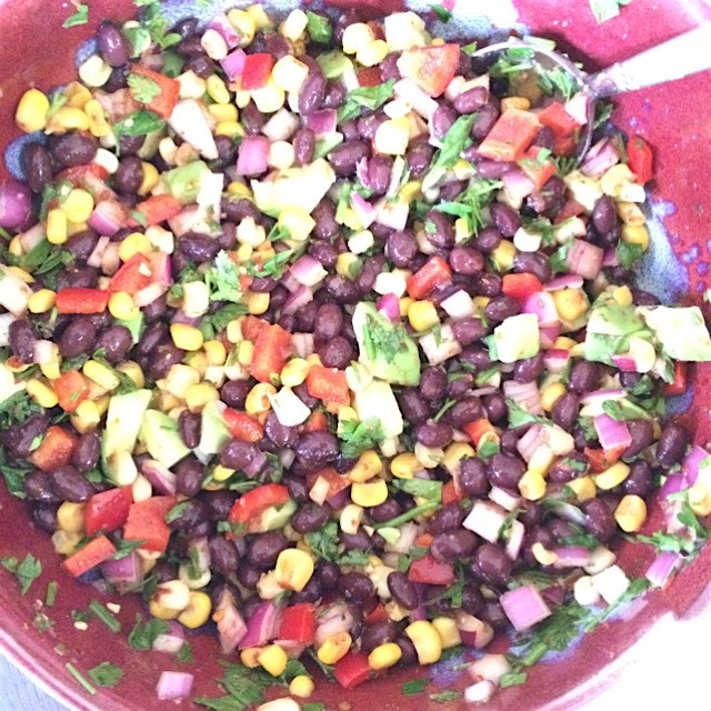 Mexican black bean and corn salad. Happy Cinco de Mayo!