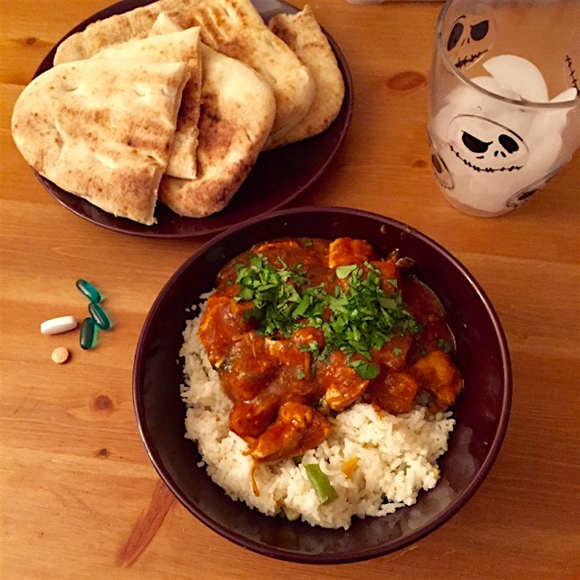 Curry Chicken, from my itty bitty crockpot! 