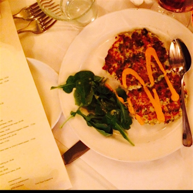 Cauliflower Cakes with a view. Lovely la jolla dinner 