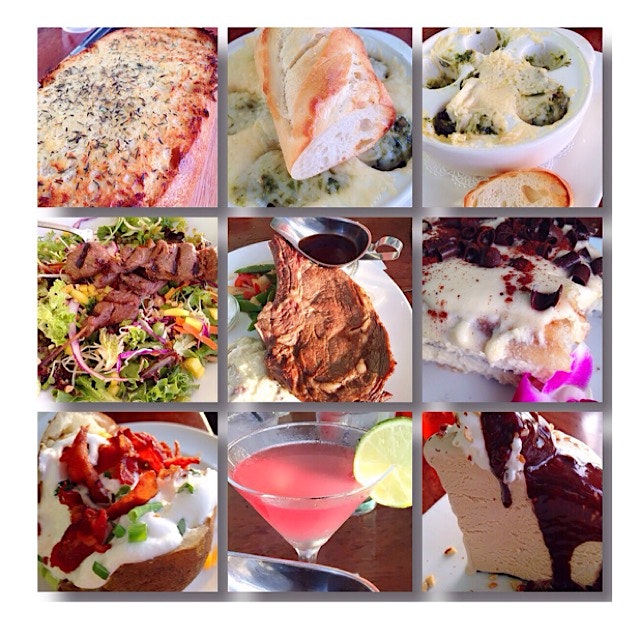 Last nights Mother's Day Feast! Garlic Bread, Escargot, Prime Rib, Cocktail's & DESSERT!! YUMMY I...