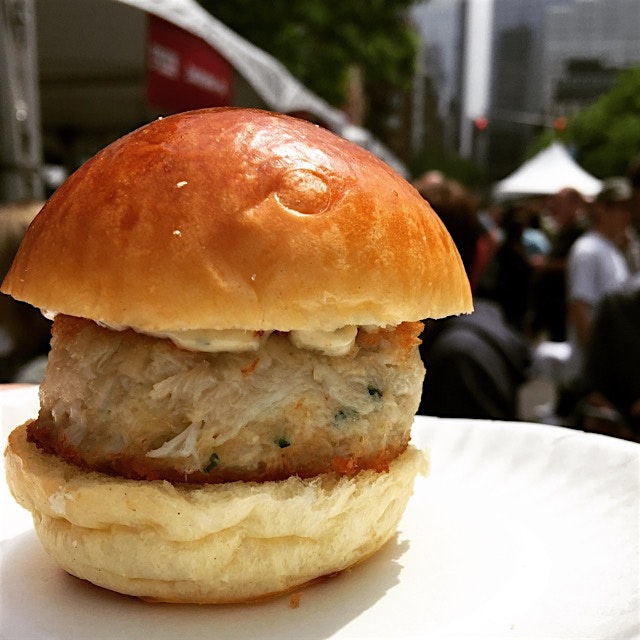#BestOverallTaste is @sarabethsnyc's Mini Crabcake Sandwiches - @tasteoftribeca #tasteoftribeca 
