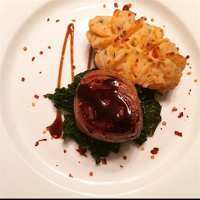 Last night's client dinner called on classics and local ingredients. South Jersey Bacon-wrapped F...