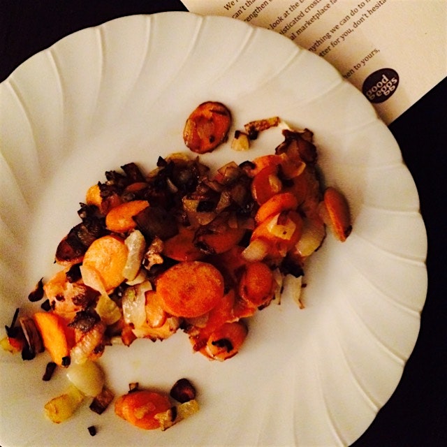 Finished product - @sea2table Alaskan salmon with carrot, garlic, and onion. Thank you @GoodEggs ...