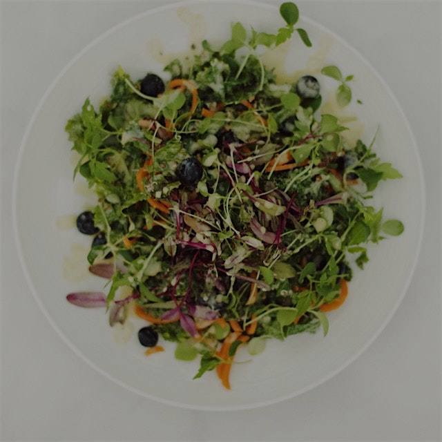 Micro green salad with a tahini &
Honey dressing made earlier today!